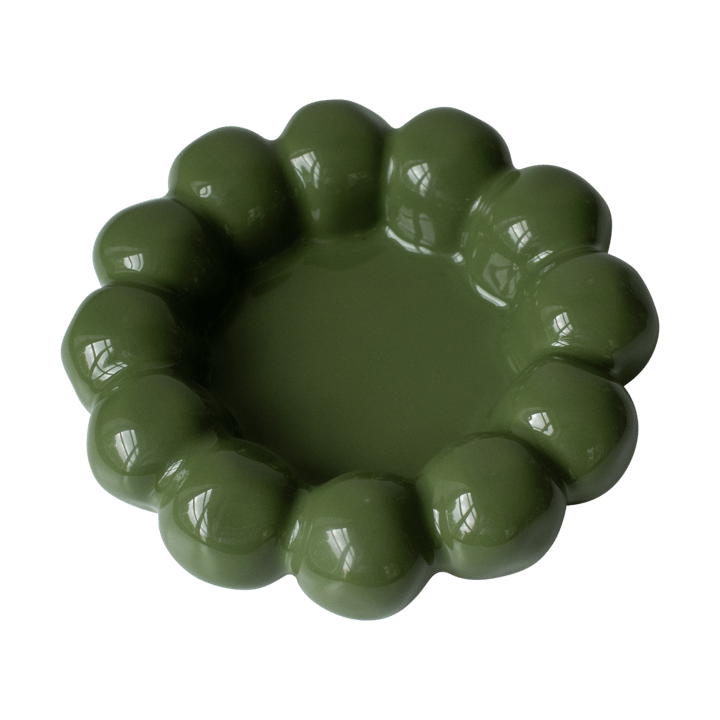 Bright candle tray Ø17 cm - Shiny green - DBKD