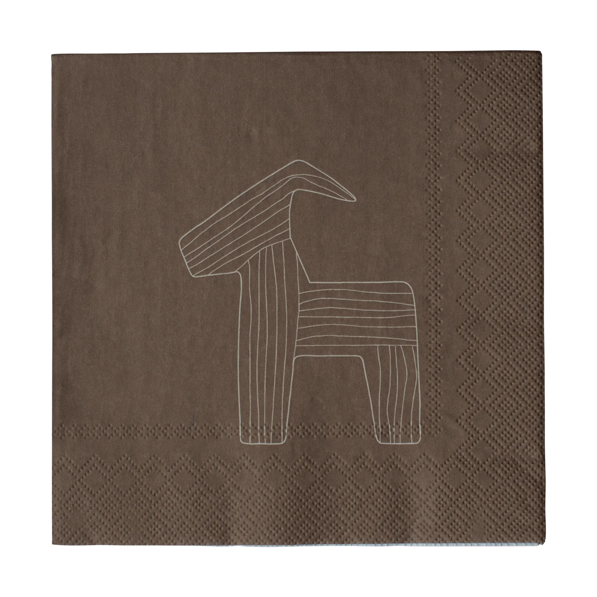Bruse paper napkin 33x33 cm 20-pack, Brown DBKD