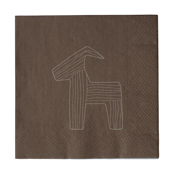 Bruse paper napkin 33x33 cm 20-pack - Brown - DBKD