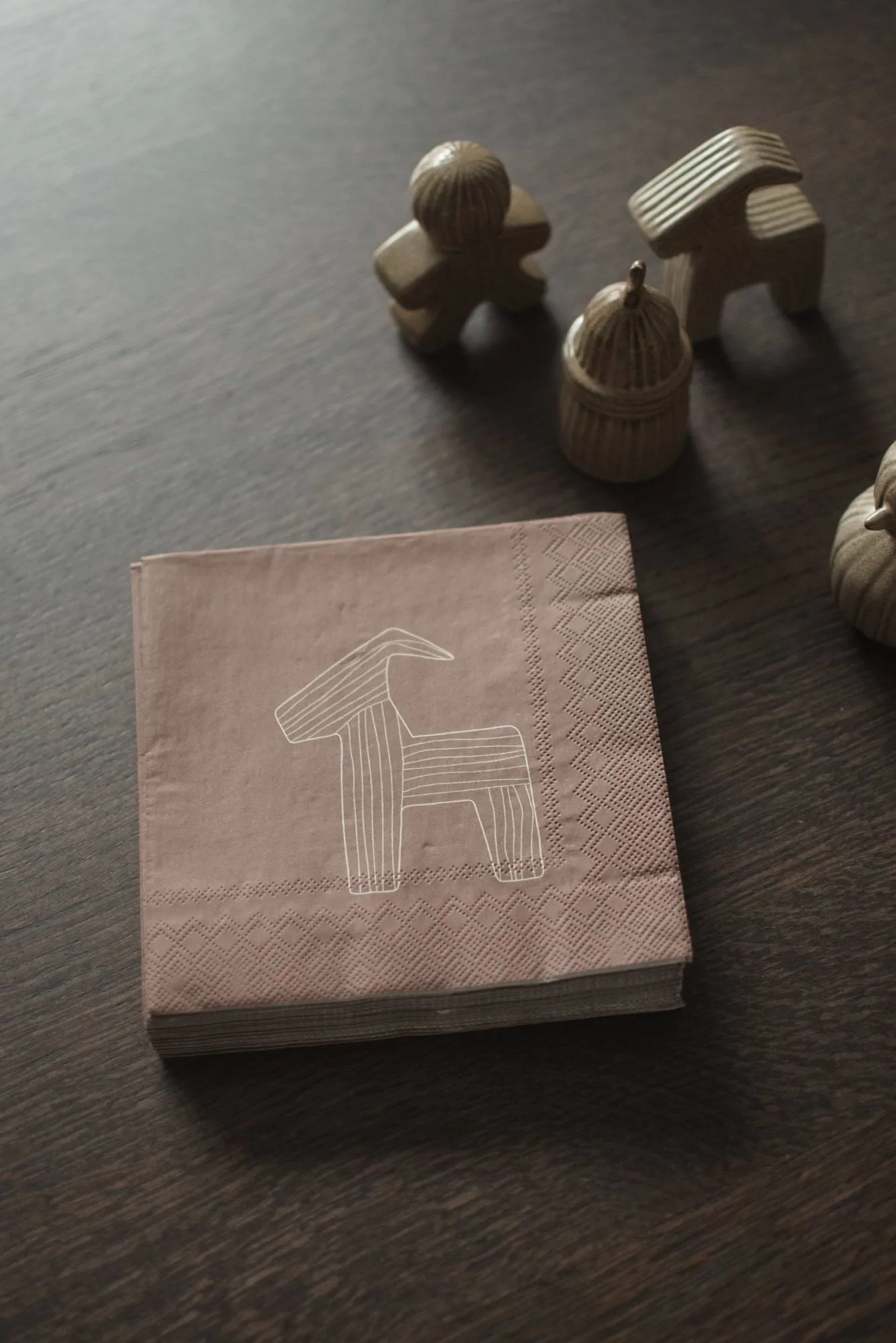Bruse paper napkin 33x33 cm 20-pack, Brown DBKD