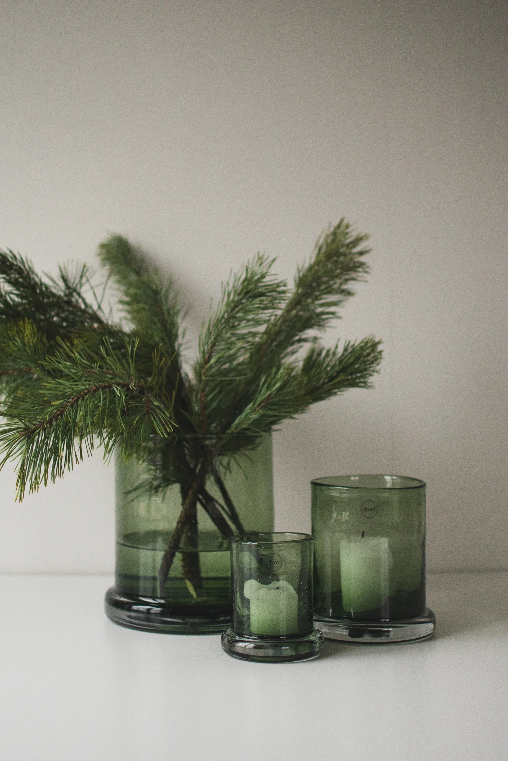 Bubble tealight holder Ø14 cm, Green DBKD