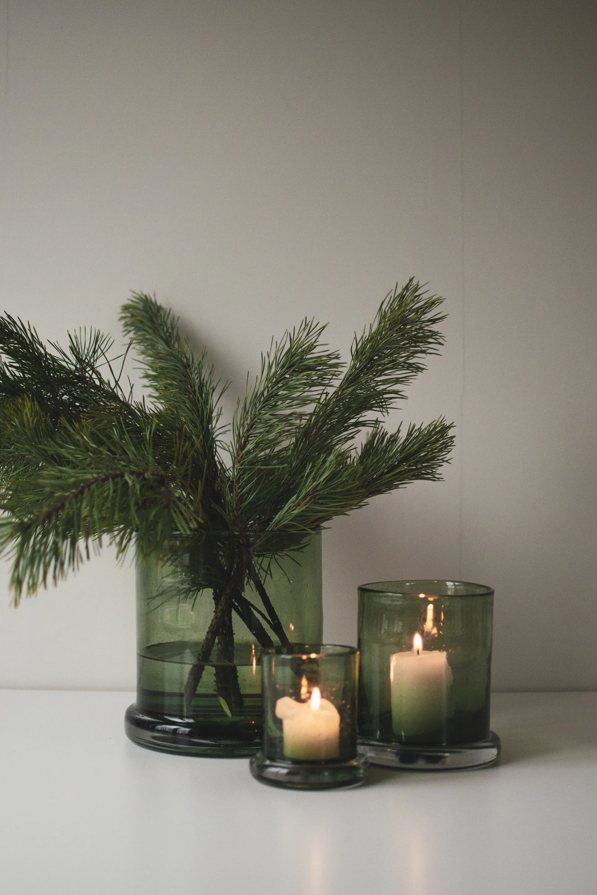 Bubble tealight holder Ø20 cm, Green DBKD