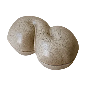 Bun bowl with lid 11x18 cm - Beige - DBKD