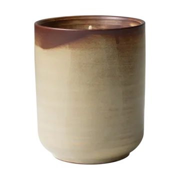 Burn scented candle 60 h - Cream-brown - DBKD