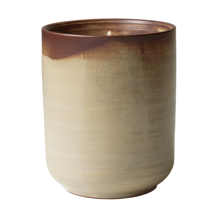 Burn scented candle 60 h - Cream-brown - DBKD
