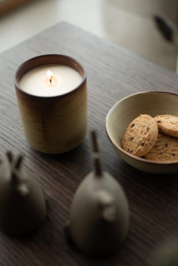 Burn scented candle 60 h - Cream-brown - DBKD