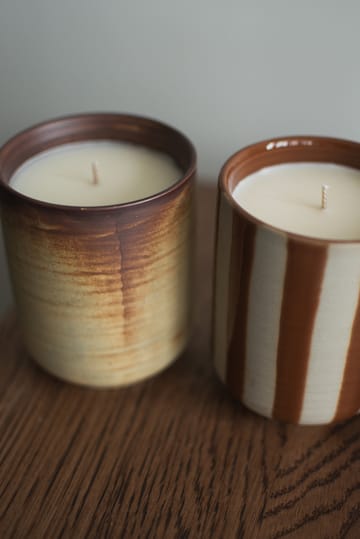 Burn scented candle 60 h - Cream-brown - DBKD