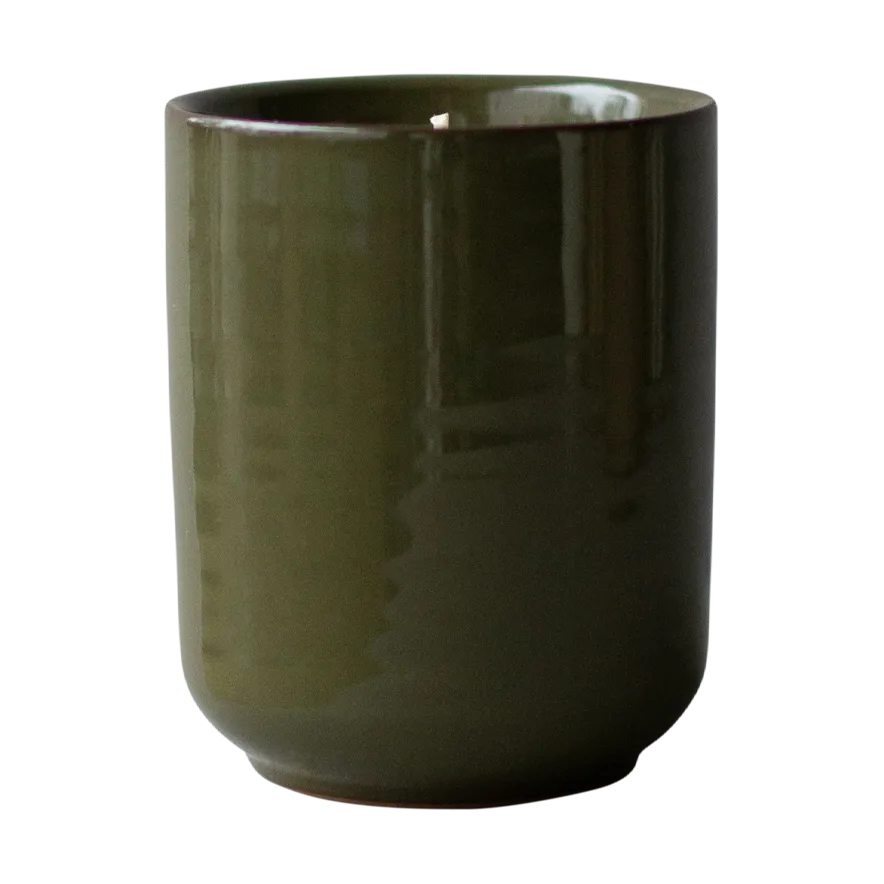 Burn scented candle 60 h, Shiny green DBKD