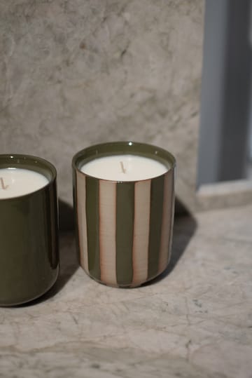 Burn scented candle 60 h - Stripe green - DBKD
