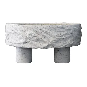 Clay plate on leg Ø25 cm - sand - DBKD