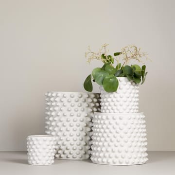 Cloudy flower pot matte white - medium - DBKD