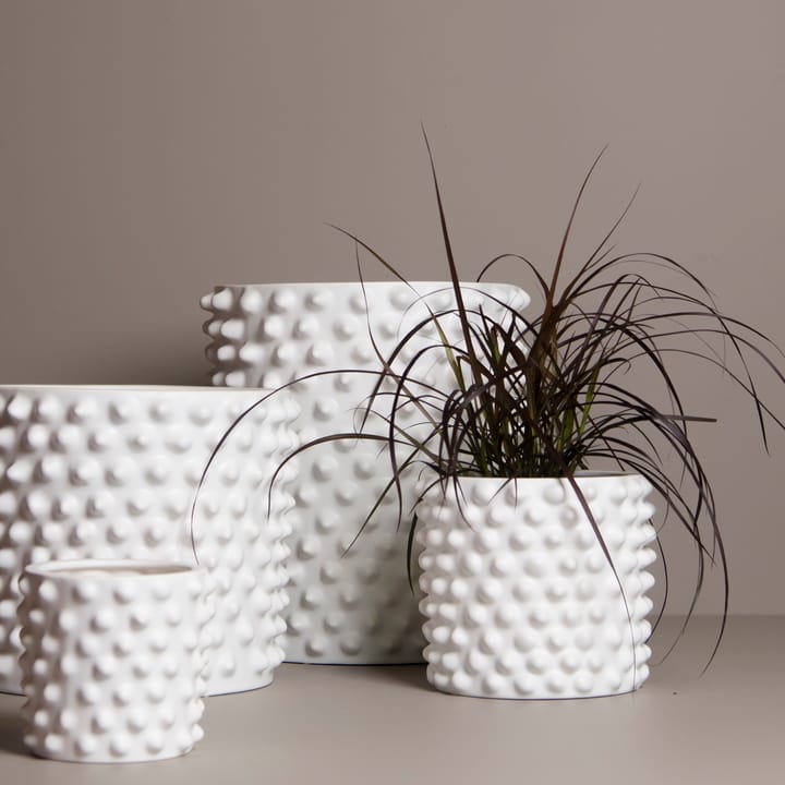 Cloudy flower pot matte white - mini - DBKD