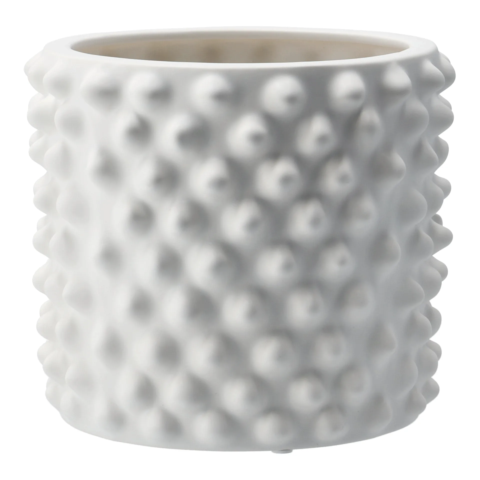 Cloudy flower pot matte white, small DBKD