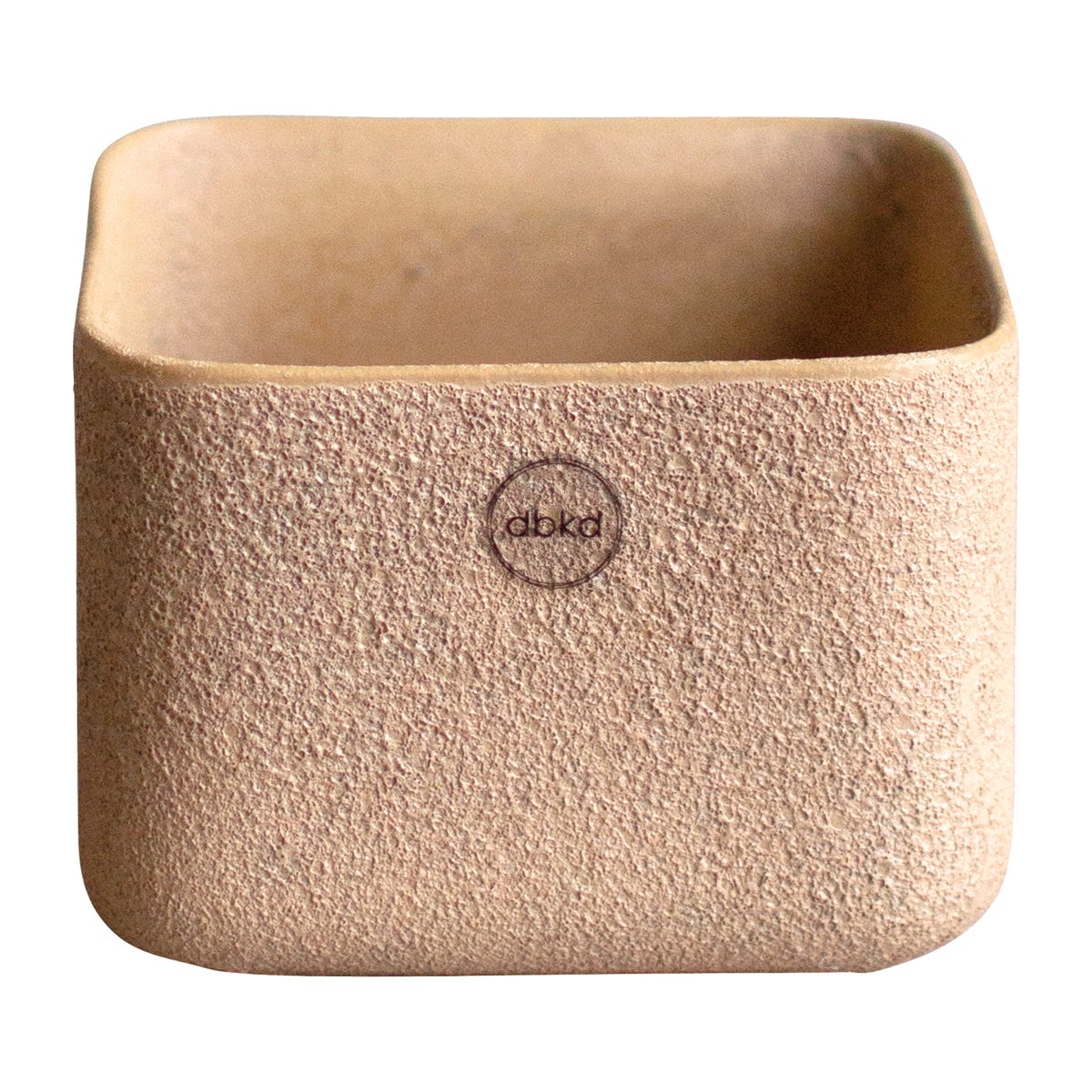 DBKD Cube plant low flower pot Ø13 cm Sand | Scandinavian Design | Flower pots | Beige