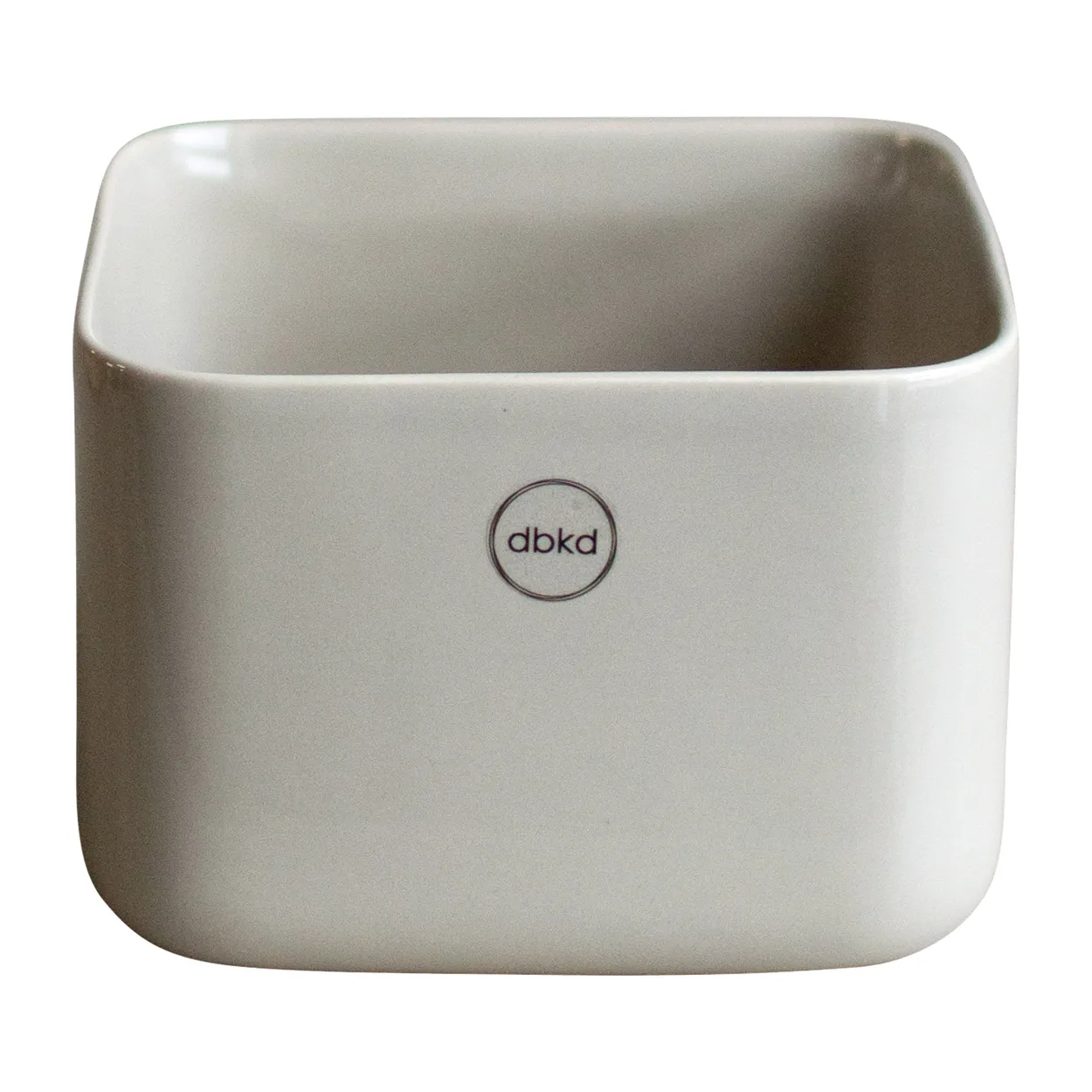 DBKD Cube plant low flower pot o13 cm Shiny mole | Scandinavian Design | Flower pots | Beige