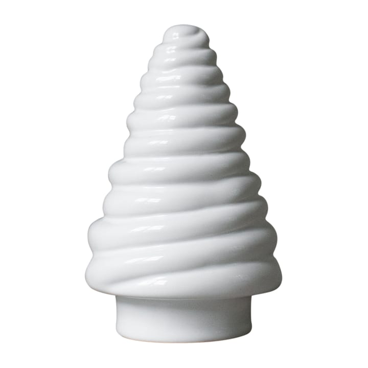 Curl tree decorative spruce 13 cm - Shiny white - DBKD