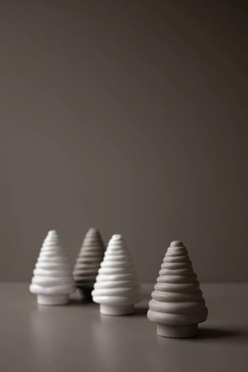 Curl tree decorative spruce 13 cm - Shiny white - DBKD