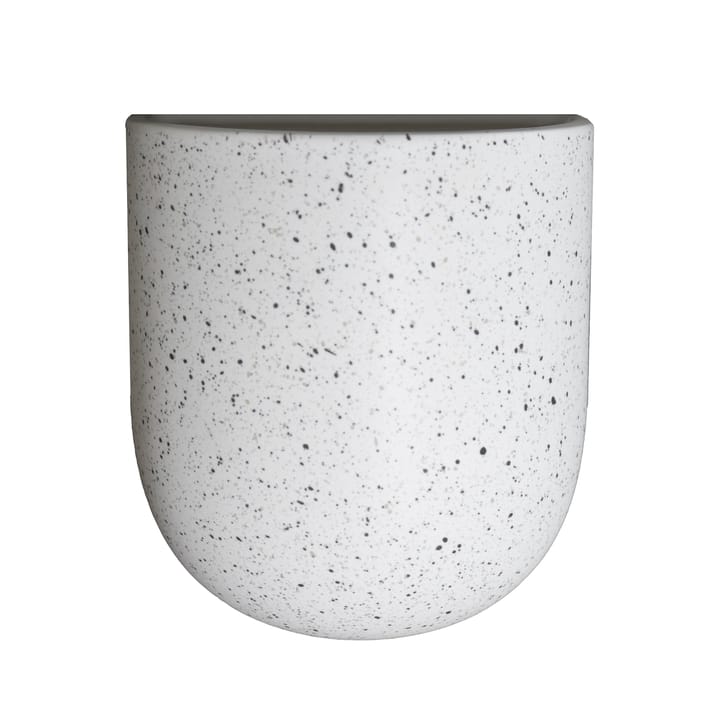 Cut wall hanging flower pot white dot, Large DBKD