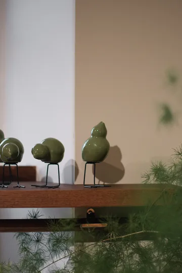 DBKD Swedish Birds Easter decoration 2-pack - Shiny green - DBKD