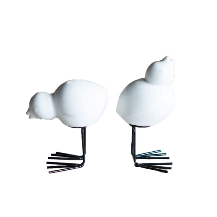 DBKD Swedish Birds Easter decoration 2-pack - White - DBKD