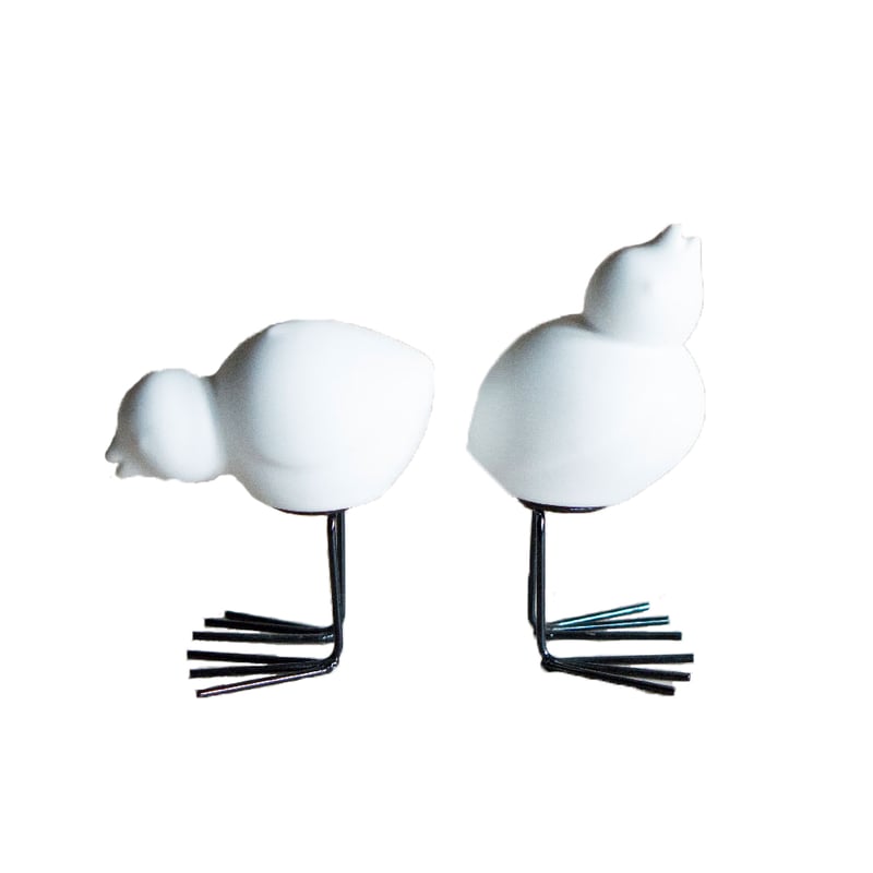 DBKD DBKD Swedish Birds Easter decoration 2-pack White