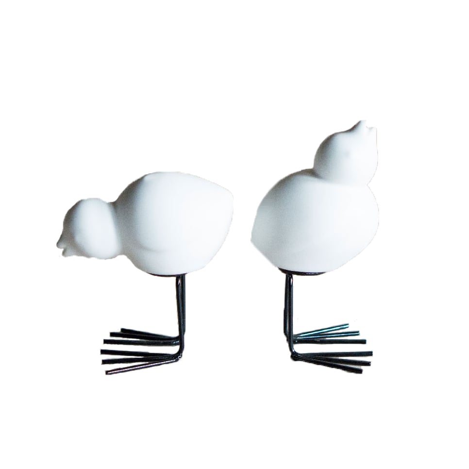 DBKD Swedish Birds Easter decoration 2-pack White | Scandinavian Design | White