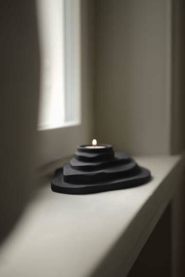 Dune candle holder - Sandy black - DBKD