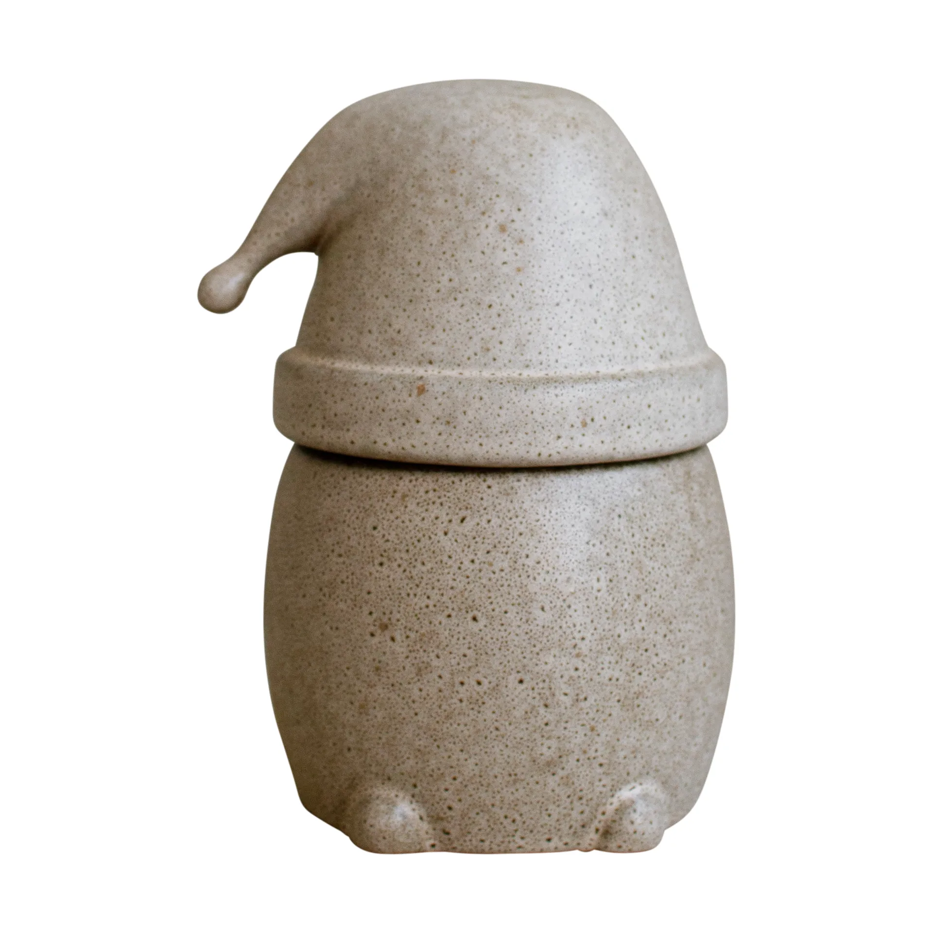 Eating Santa jar with lid large, Beige DBKD