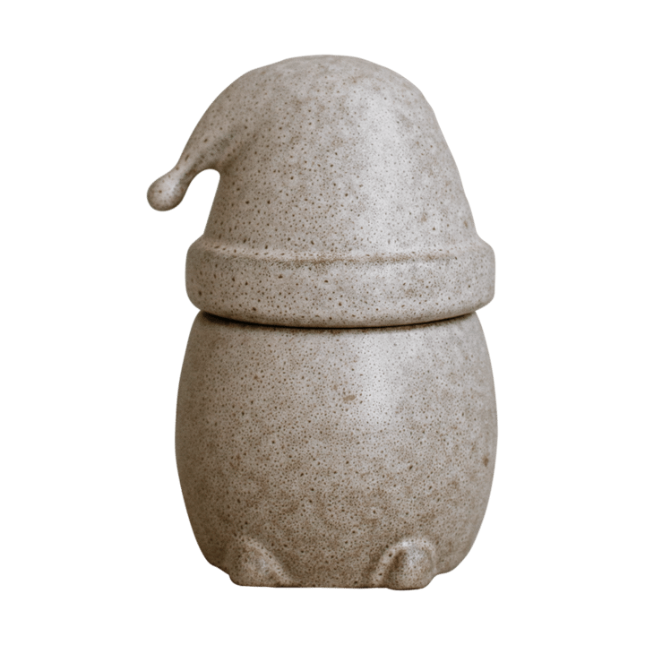 Eating Santa jar with lid small, Beige DBKD