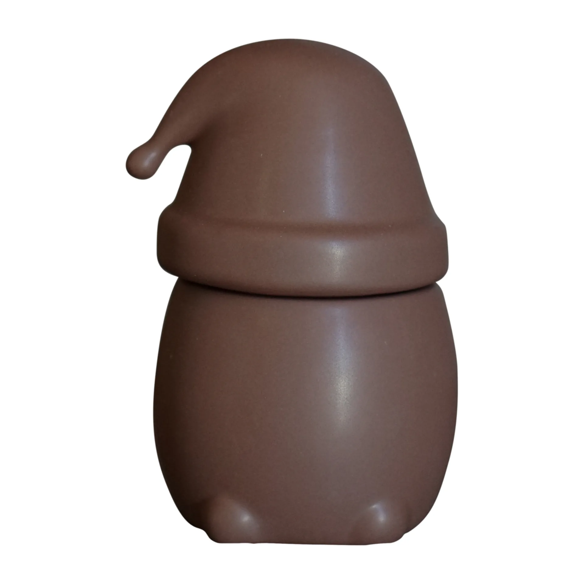 Eating Santa jar with lid small, Maroon DBKD