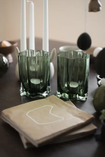 Filter candle holder - Green, Ø11.5x13 cm - DBKD