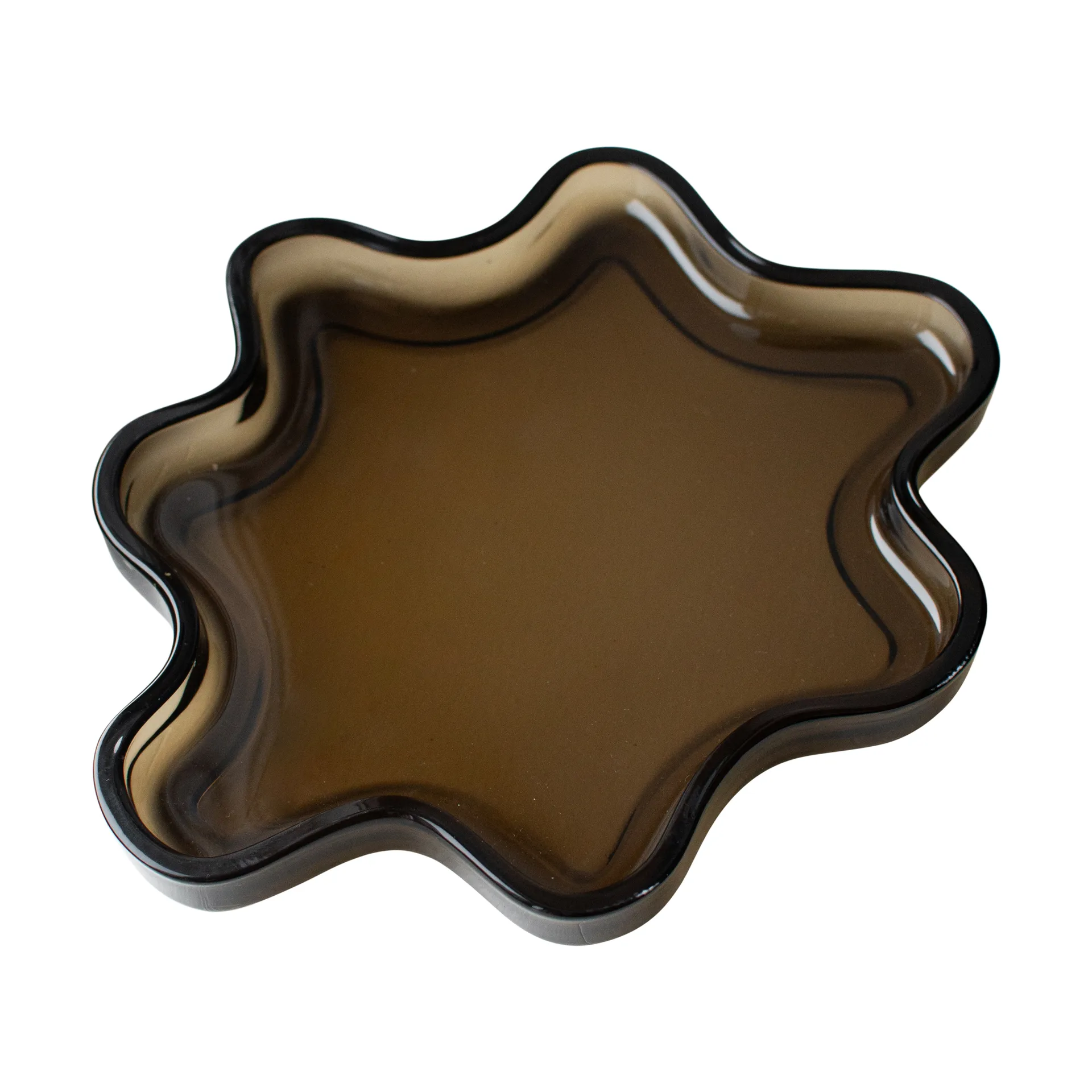 Filter decorative tray, Brown, Ø22x2 cm DBKD