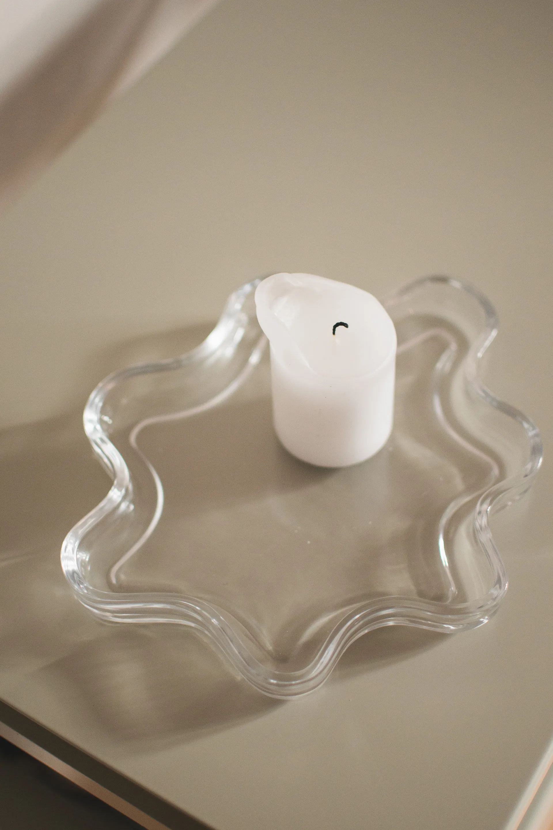 Filter decorative tray, Clear, Ø22x2 cm DBKD