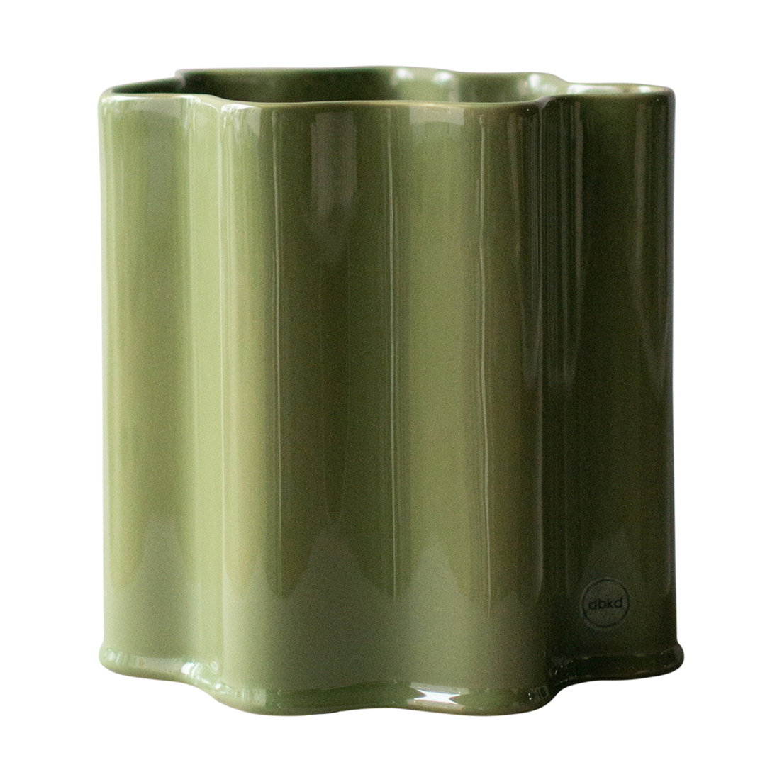 DBKD Filter flower pot Shiny green, Ø18 cm