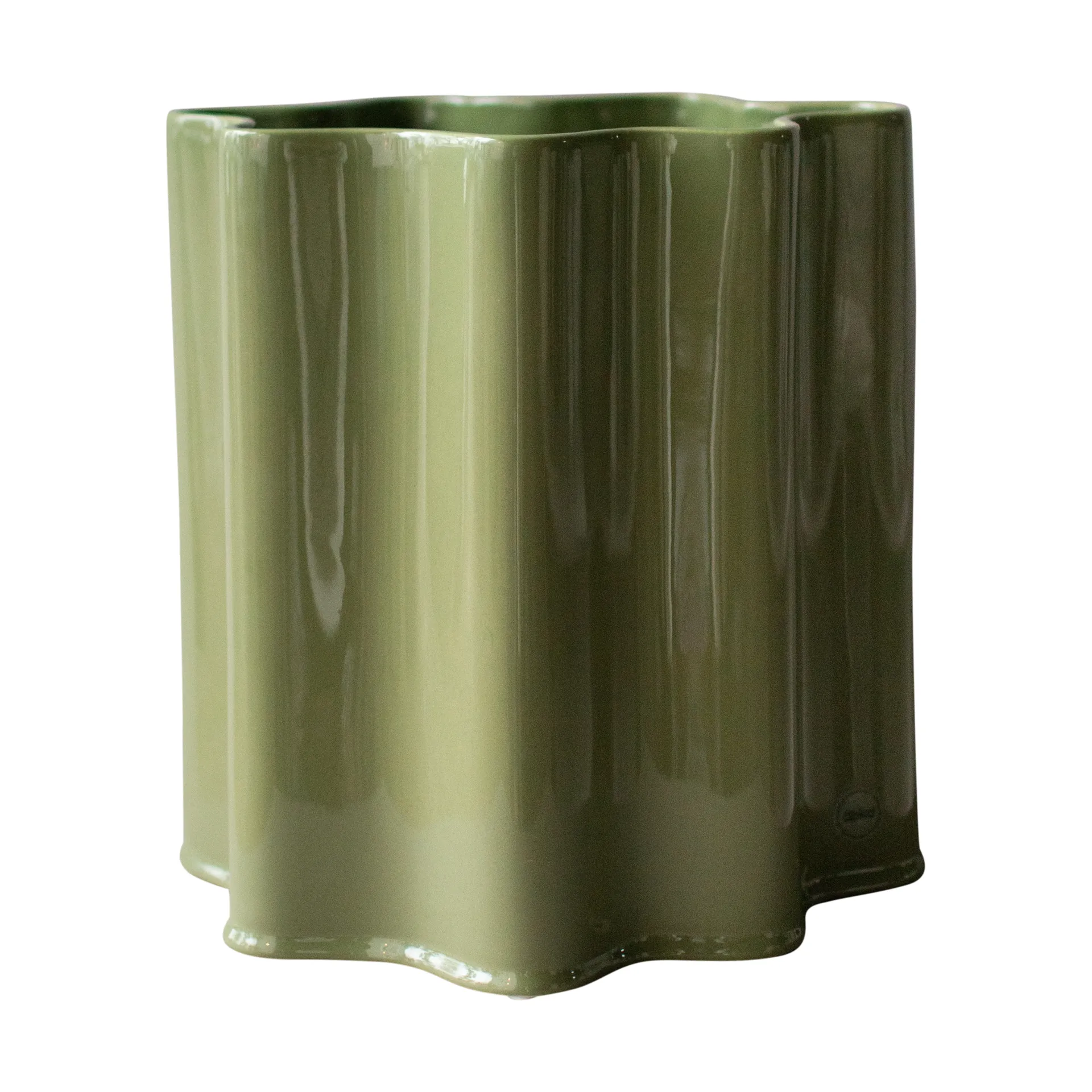 Filter flower pot, Shiny green, Ø25 cm DBKD