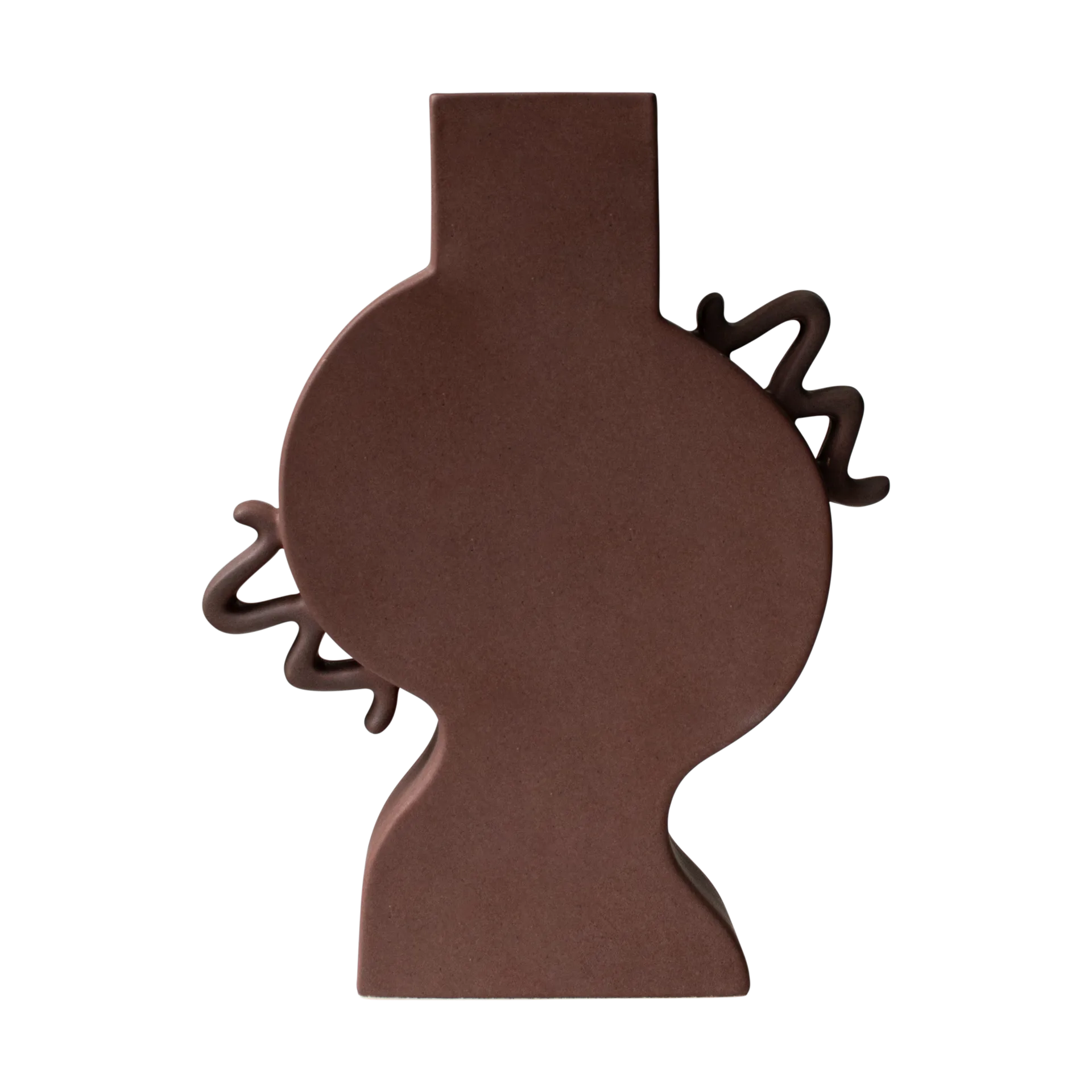 Flat vase 33 cm, Brown DBKD