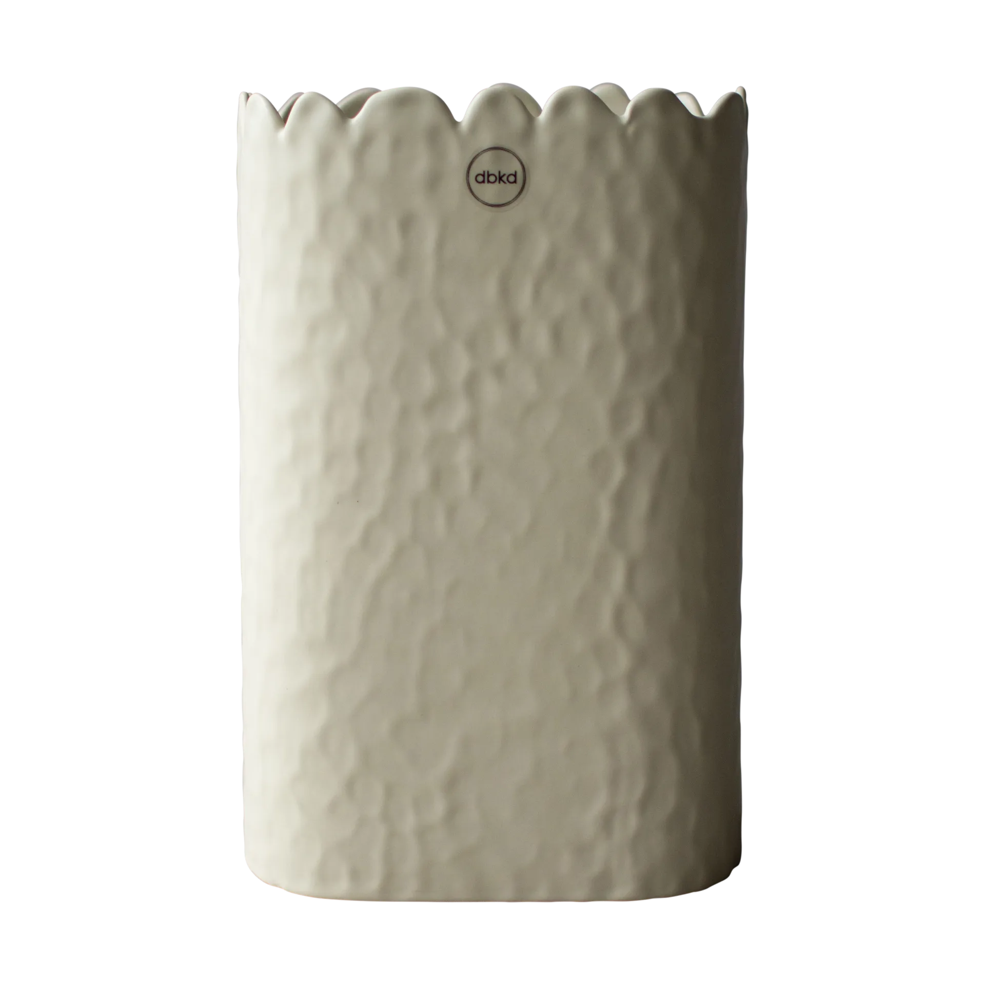 Flowery vase 20 cm, Cream DBKD