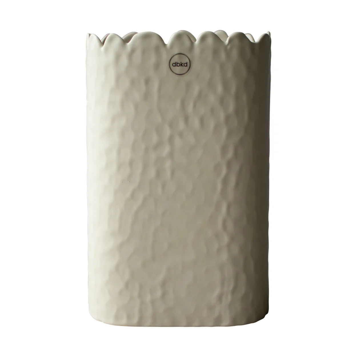 DBKD Flowery vase 20 cm Cream | Scandinavian Design | Vases | Beige