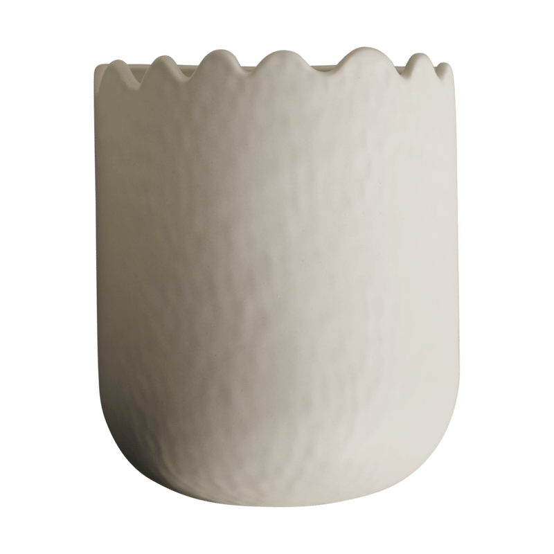 DBKD Flowery wall pot 19 cm Cream