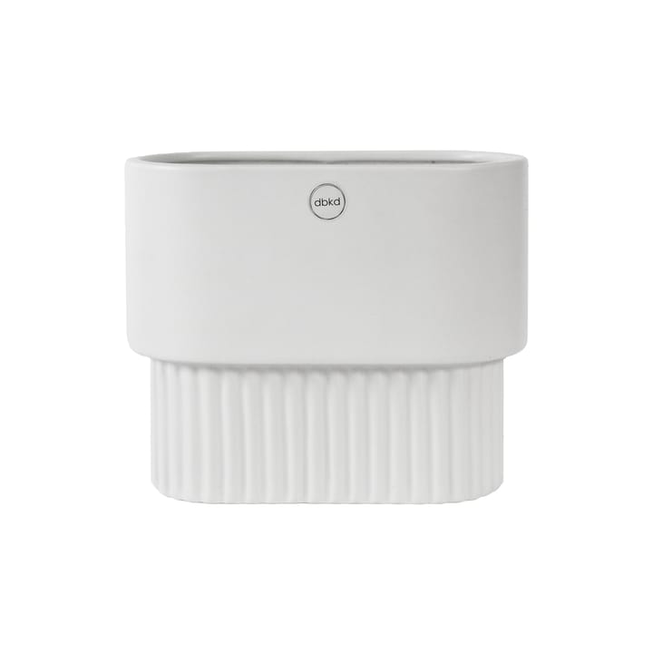 Front flower pot oval low - white - DBKD