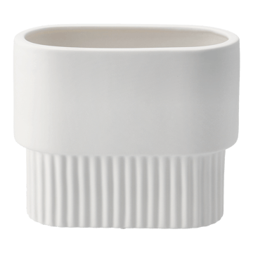 Front flower pot oval low - white - DBKD