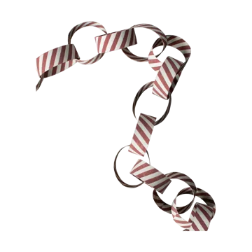 Garland striped garland - Red-white - DBKD