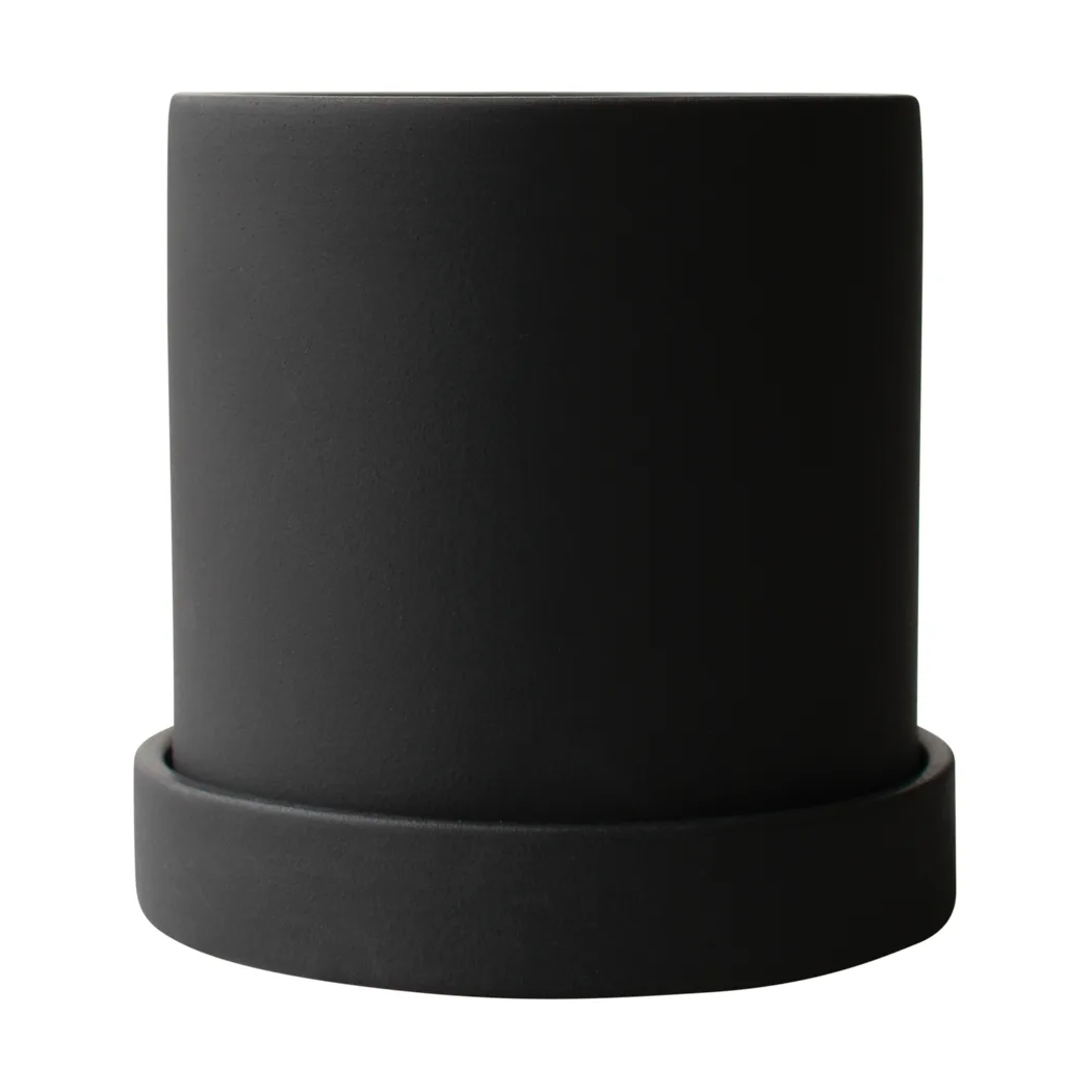 DBKD Grow pot o10 cm with saucer Sandy black | Scandinavian Design | Flower pots | Black
