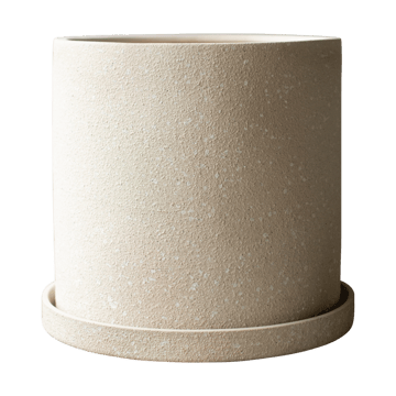 Grow pot Ø30 cm with saucer - Creme structure - DBKD