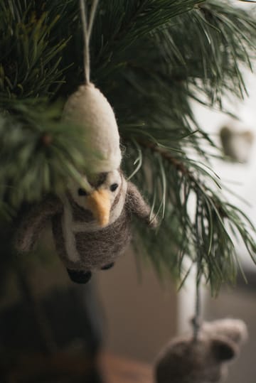 Hanging penguin decoration hanger - Beige-white - DBKD