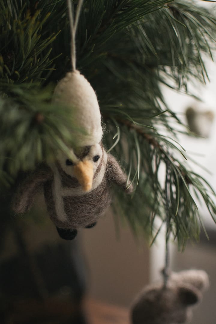 Hanging penguin decoration hanger, Beige-white DBKD