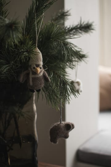 Hanging penguin decoration hanger - Beige-white - DBKD