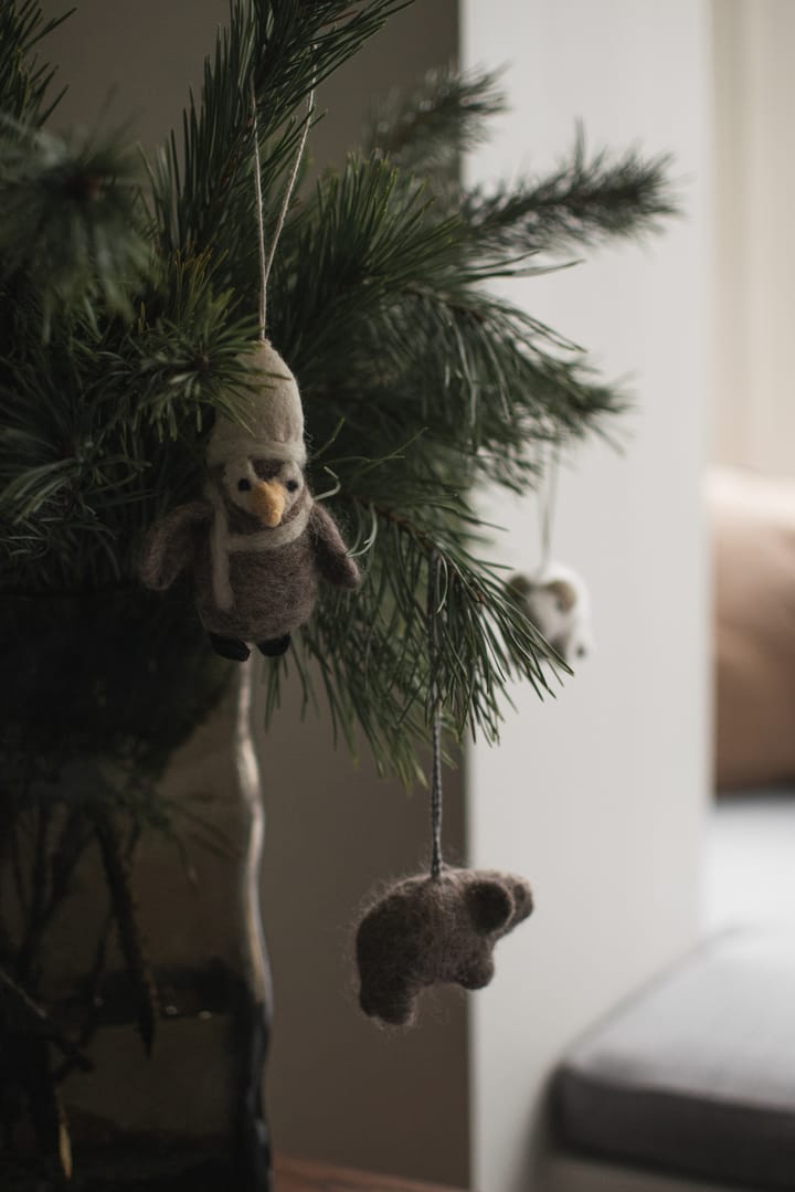 Hanging penguin decoration hanger, Beige-white DBKD