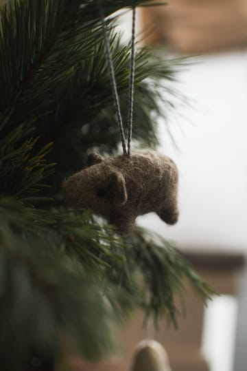Hanging pig decoration hanger - Beige - DBKD