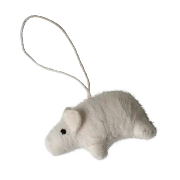 Hanging pig decoration hanger - White - DBKD